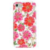 White Hibiscus Rose Gold Chrome Floral iPhone Case