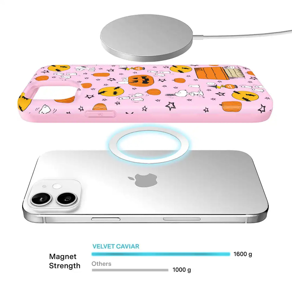 Snoopy Pink Pumpkins iPhone Case
