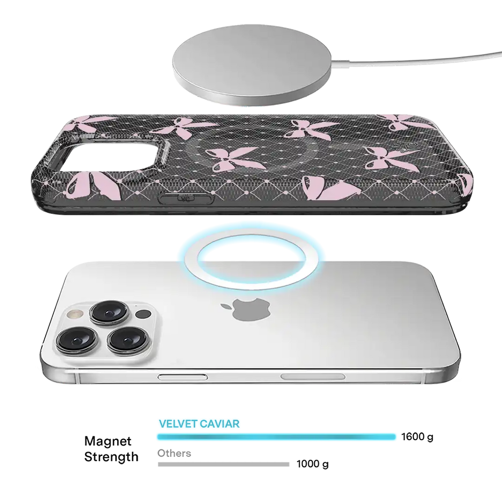 Lacy Pink Bows iPhone Case