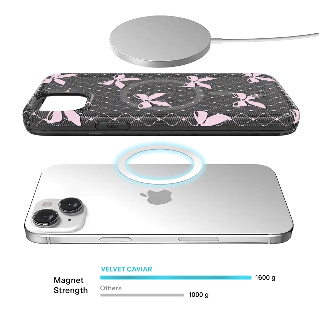 Lacy Pink Bows iPhone Case