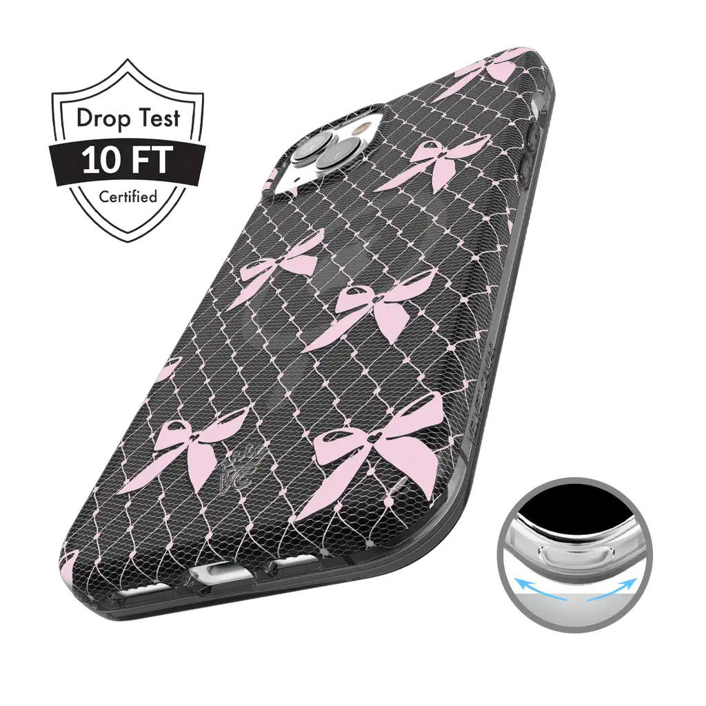 Lacy Pink Bows iPhone Case