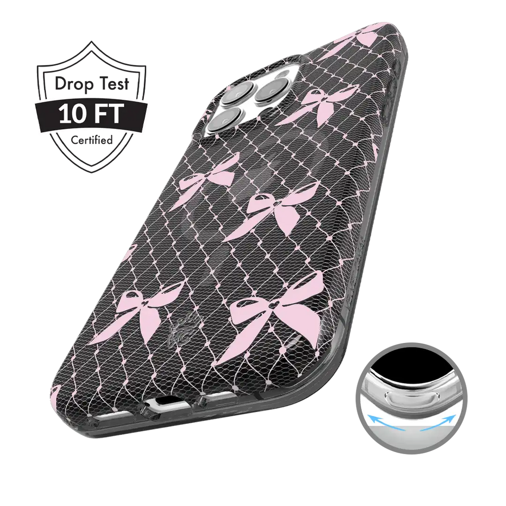 Lacy Pink Bows iPhone Case