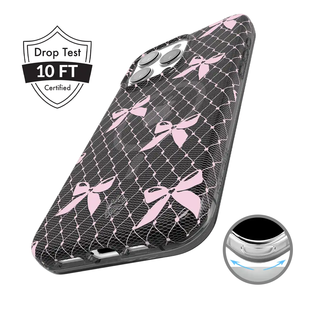 Lacy Pink Bows iPhone Case