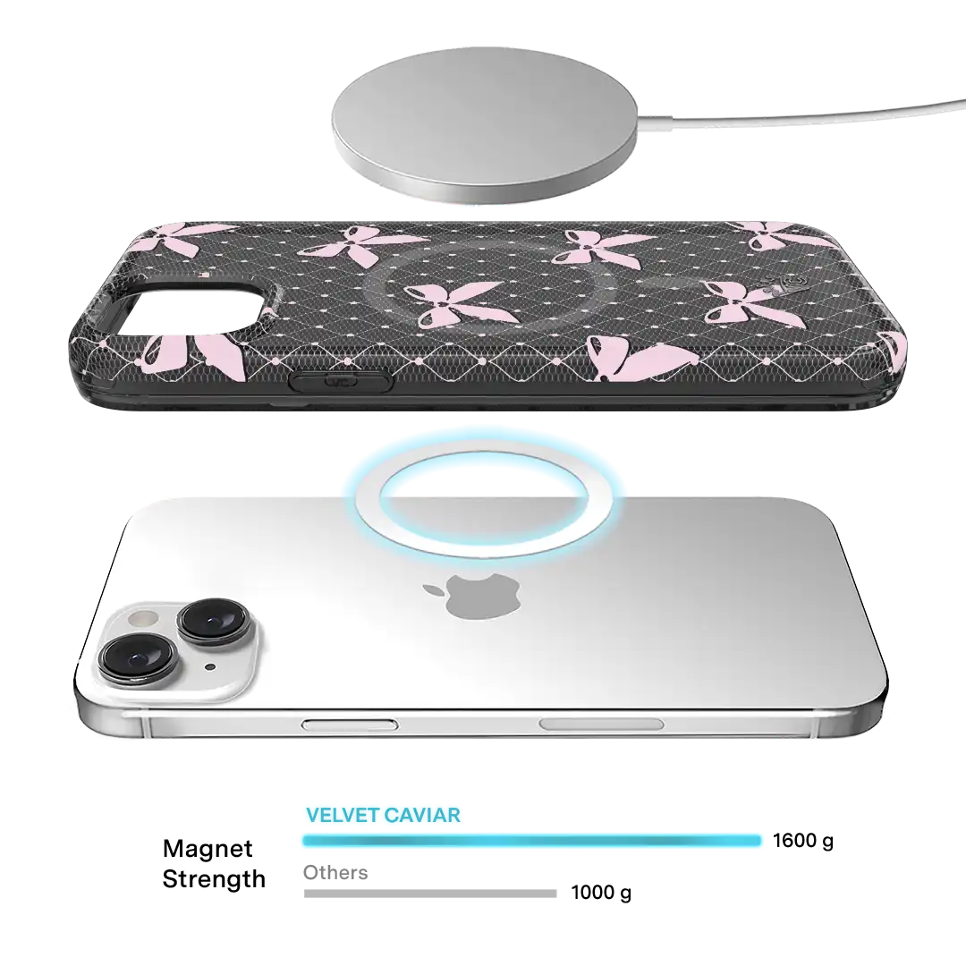 Lacy Pink Bows iPhone Case