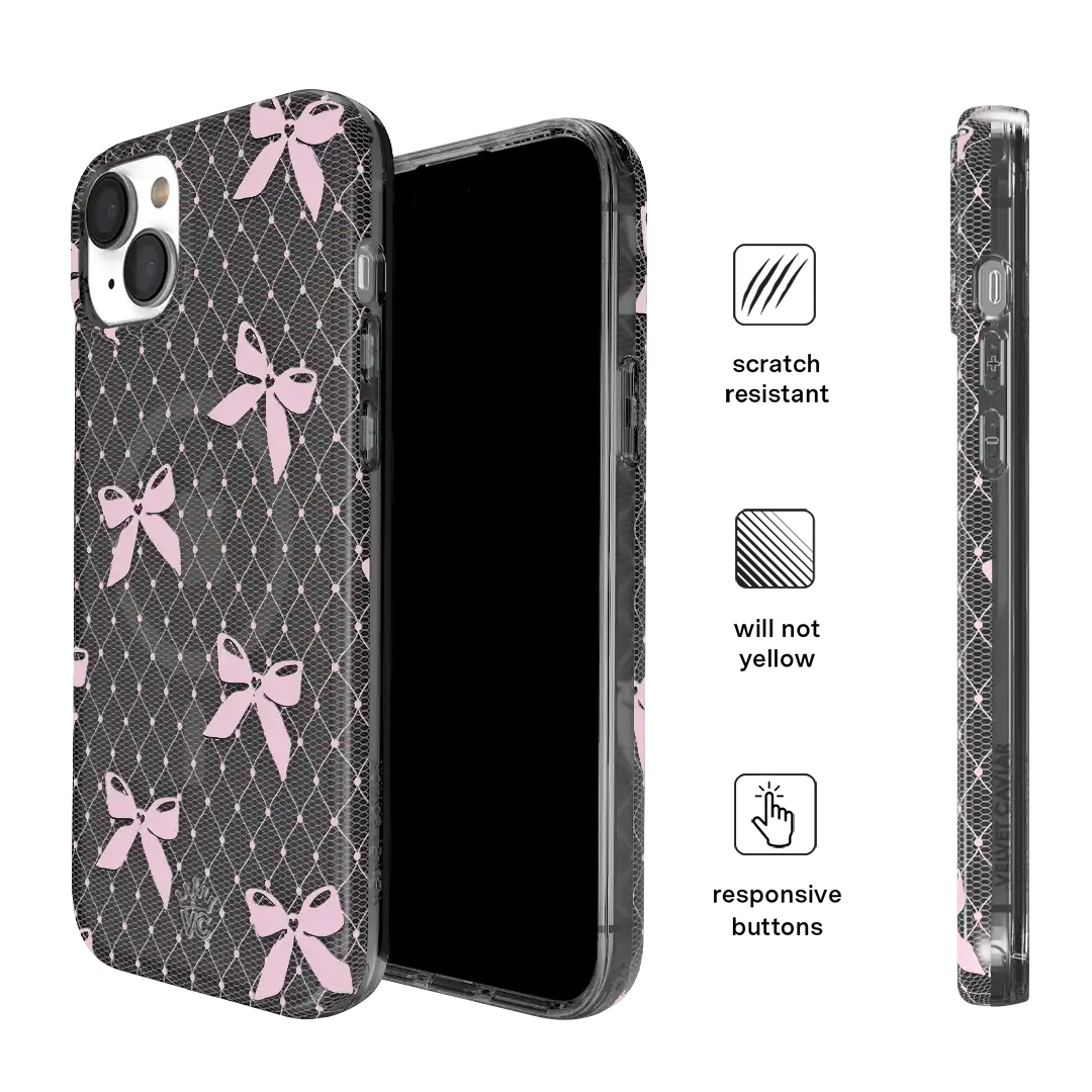 Lacy Pink Bows iPhone Case
