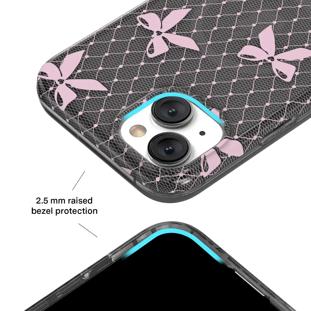 Lacy Pink Bows iPhone Case