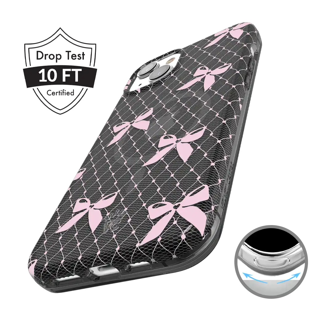 Lacy Pink Bows iPhone Case