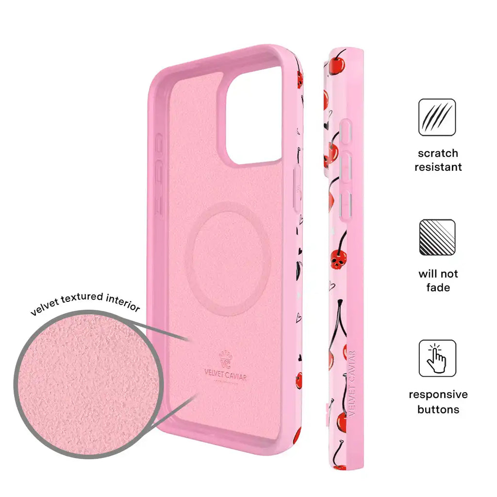 Sour Cherry Skulls iPhone Case