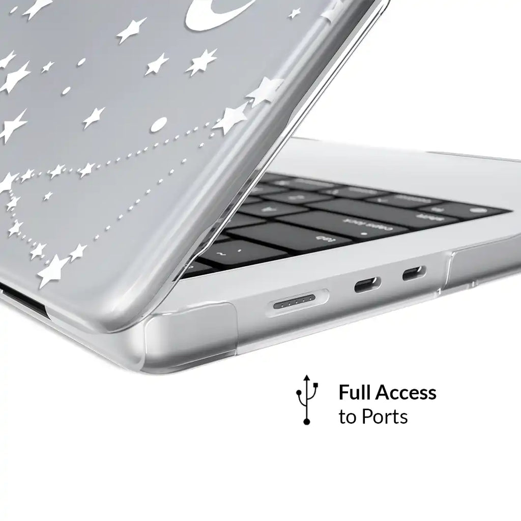 White Stars MacBook Case