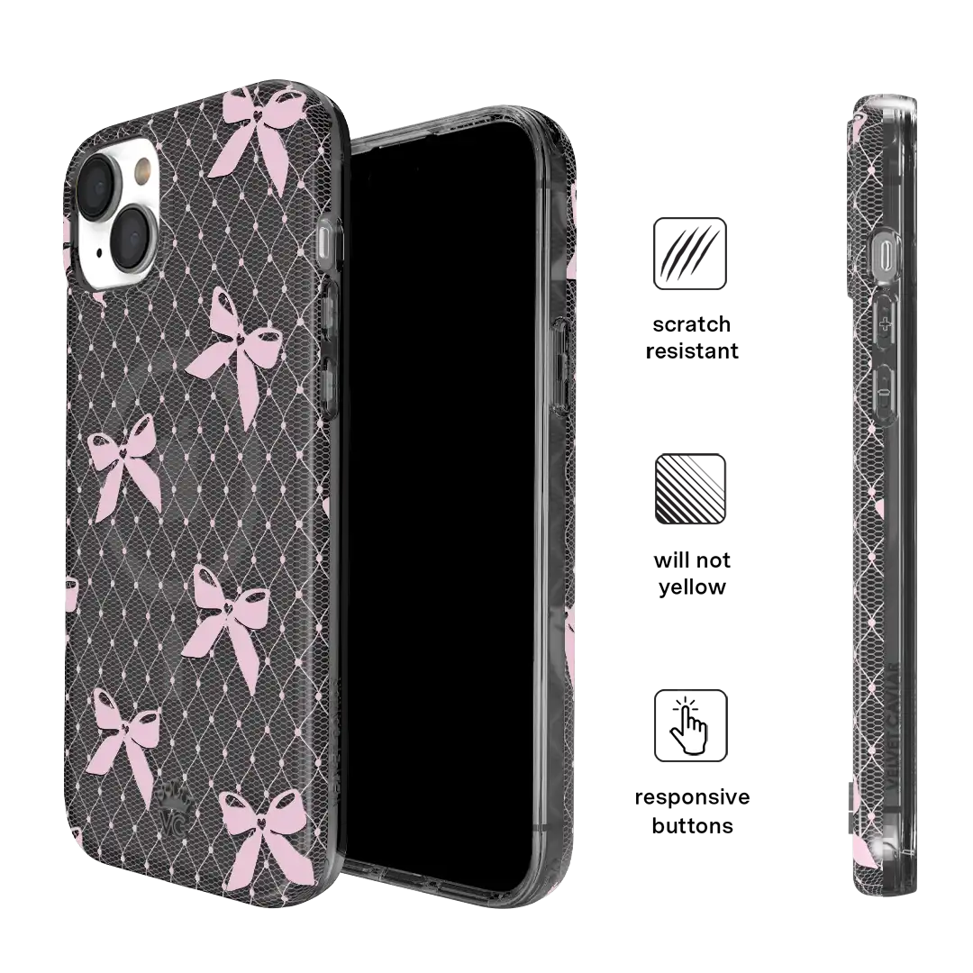 Lacy Pink Bows iPhone Case