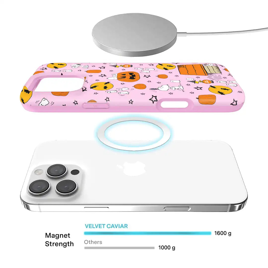 Snoopy Pink Pumpkins iPhone Case