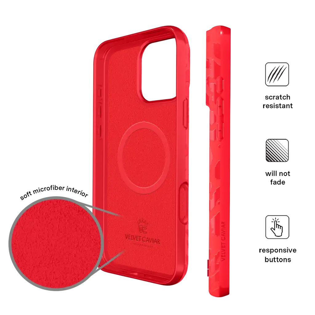 Red Hot Leopard iPhone Case