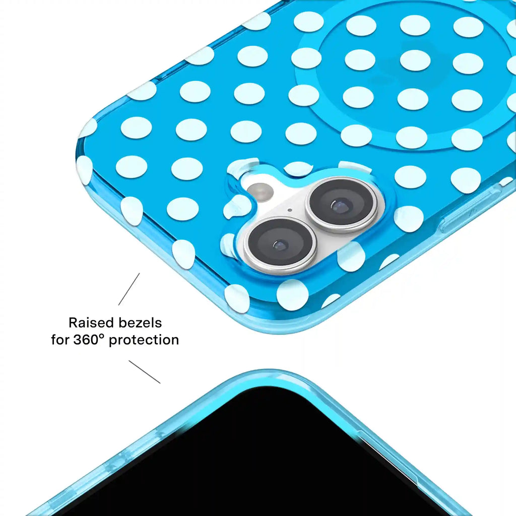 Aquamarine Polka Dot iPhone Case