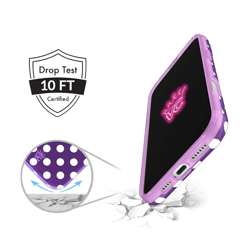 Violet Glow Polka Dot iPhone Case