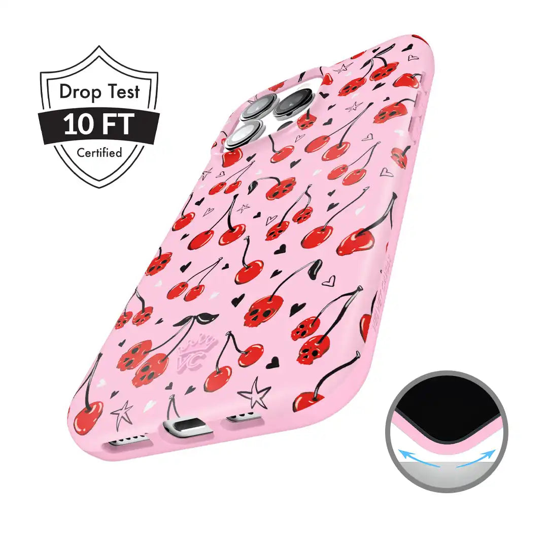 Sour Cherry Skulls iPhone Case