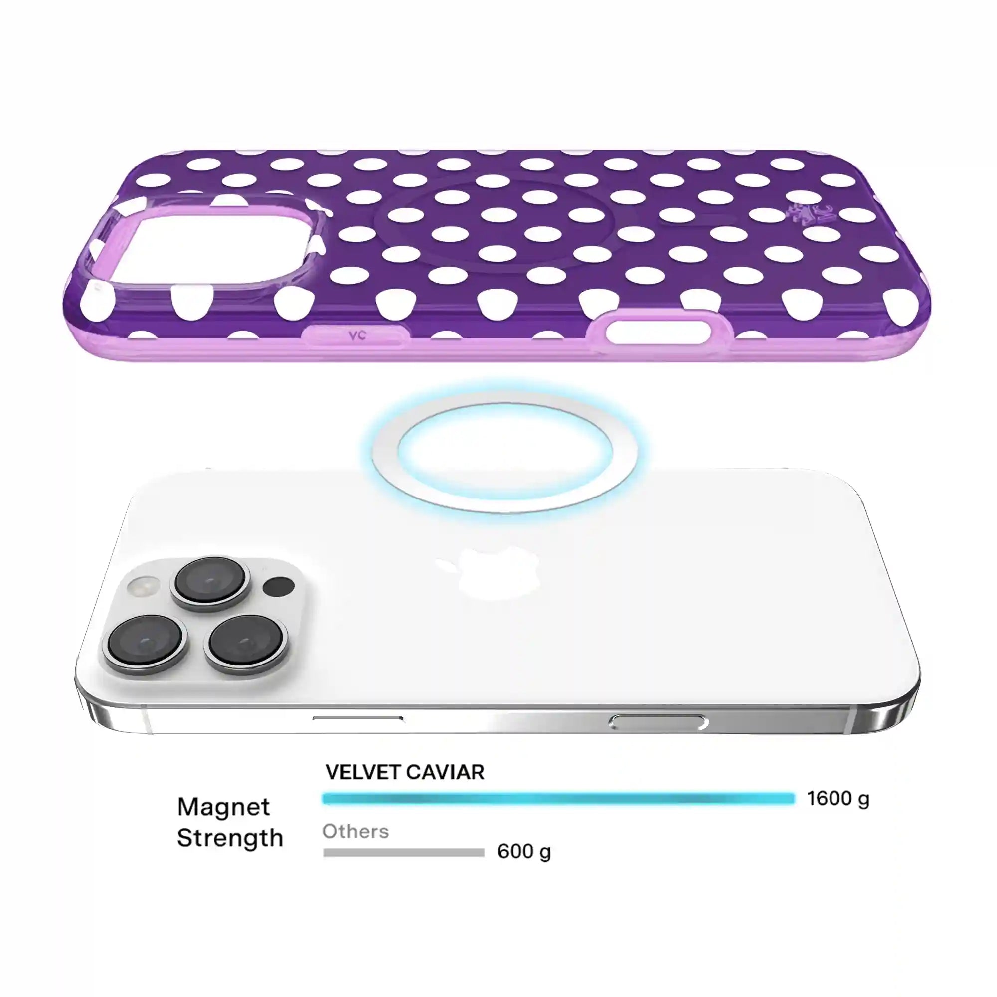 Violet Glow Polka Dot iPhone Case