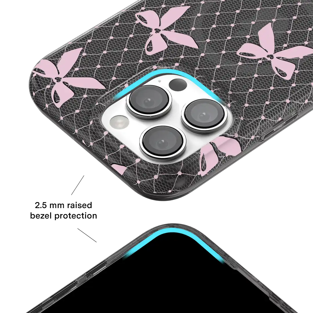Lacy Pink Bows iPhone Case