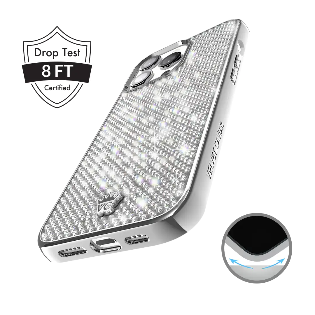 Chrome Caviar Crystals iPhone Case