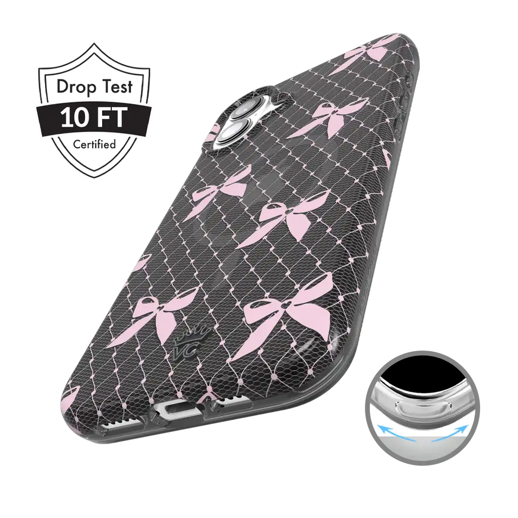 Lacy Pink Bows iPhone Case