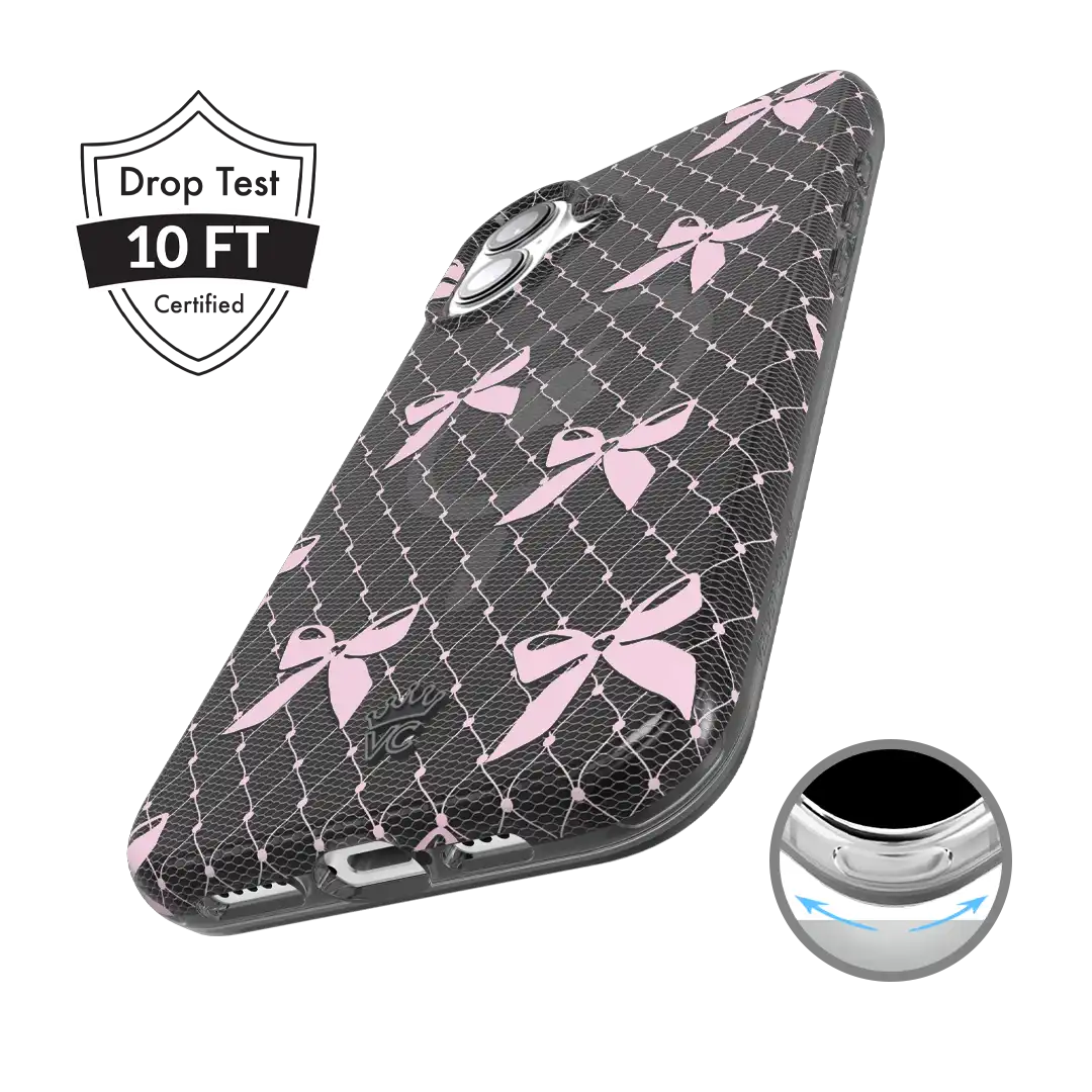 Lacy Pink Bows iPhone Case