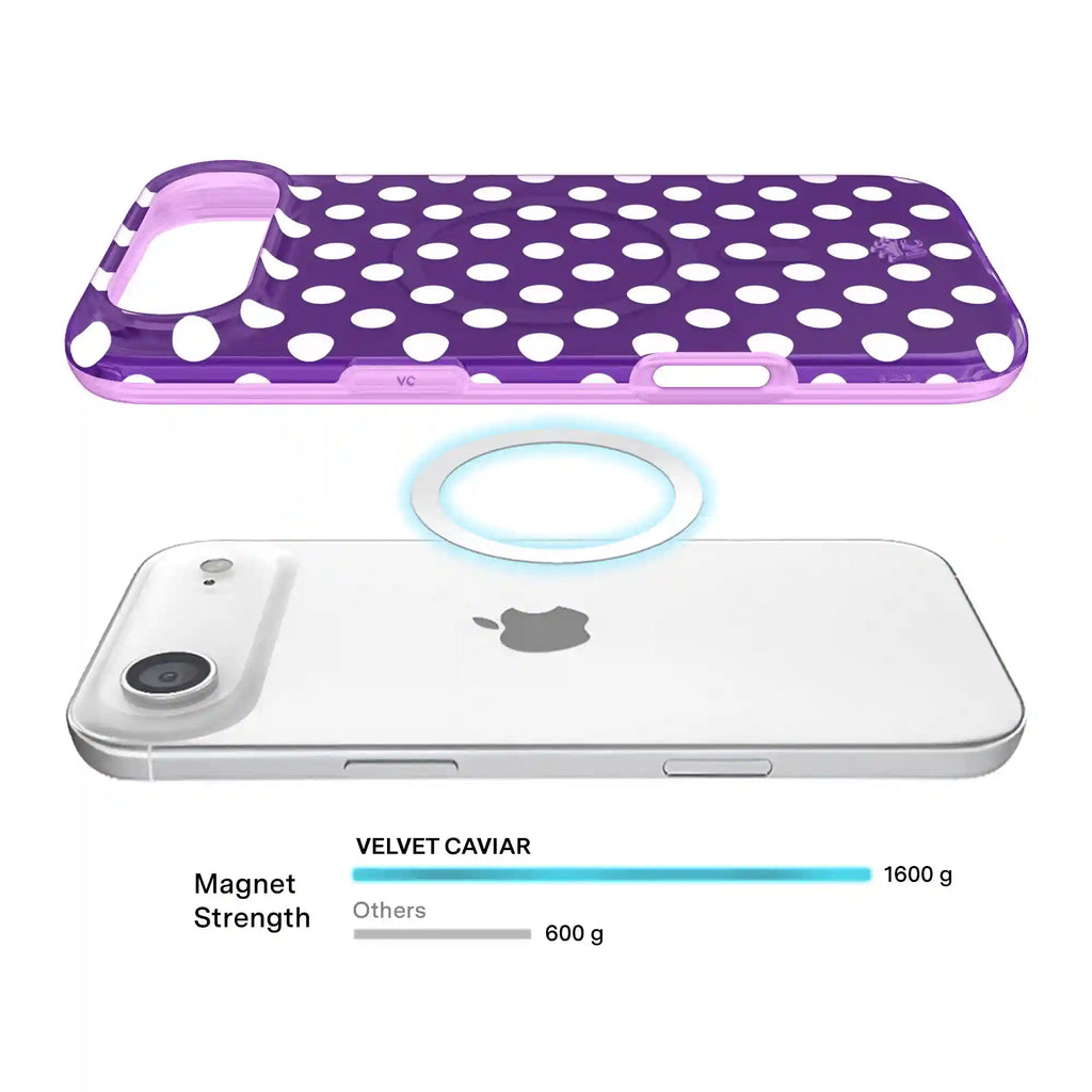 Violet Glow Polka Dot iPhone Case
