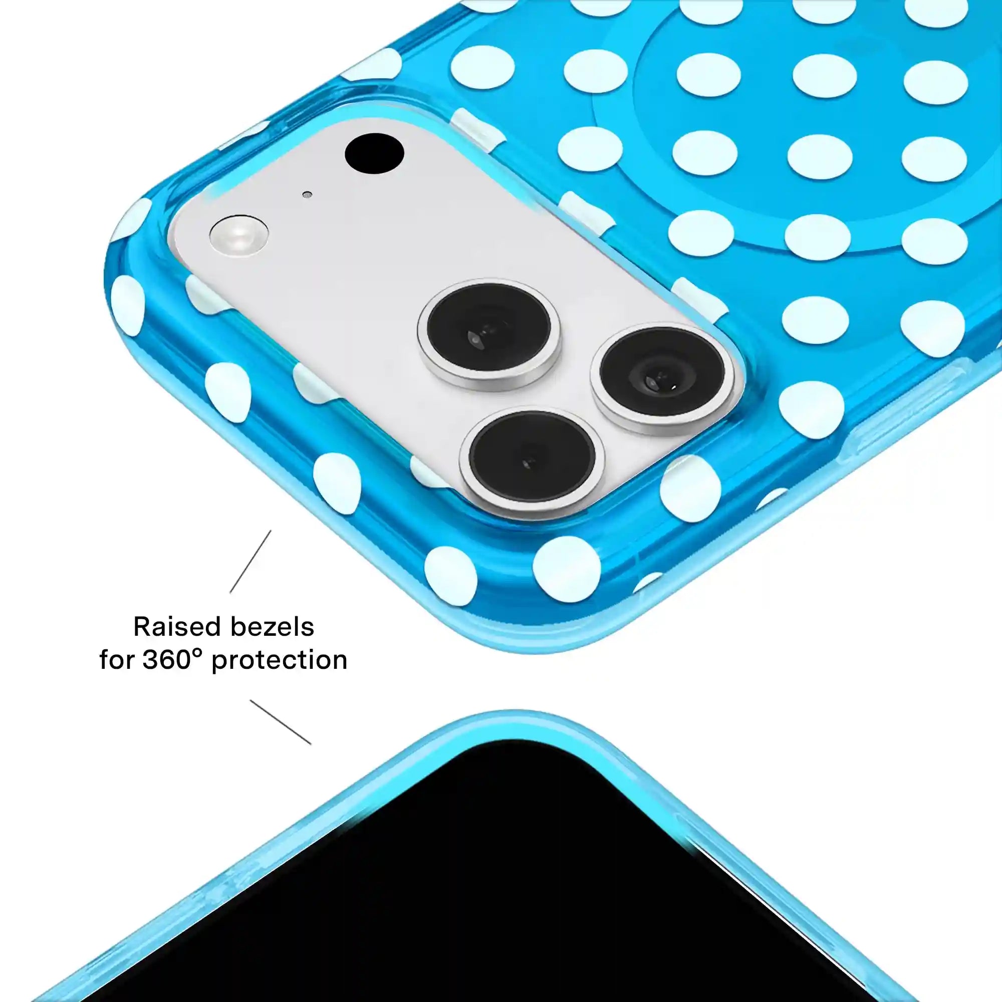 Aquamarine Polka Dot iPhone Case