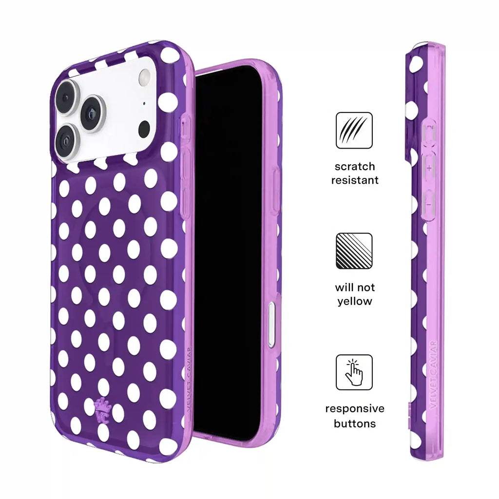 Violet Glow Polka Dot iPhone Case
