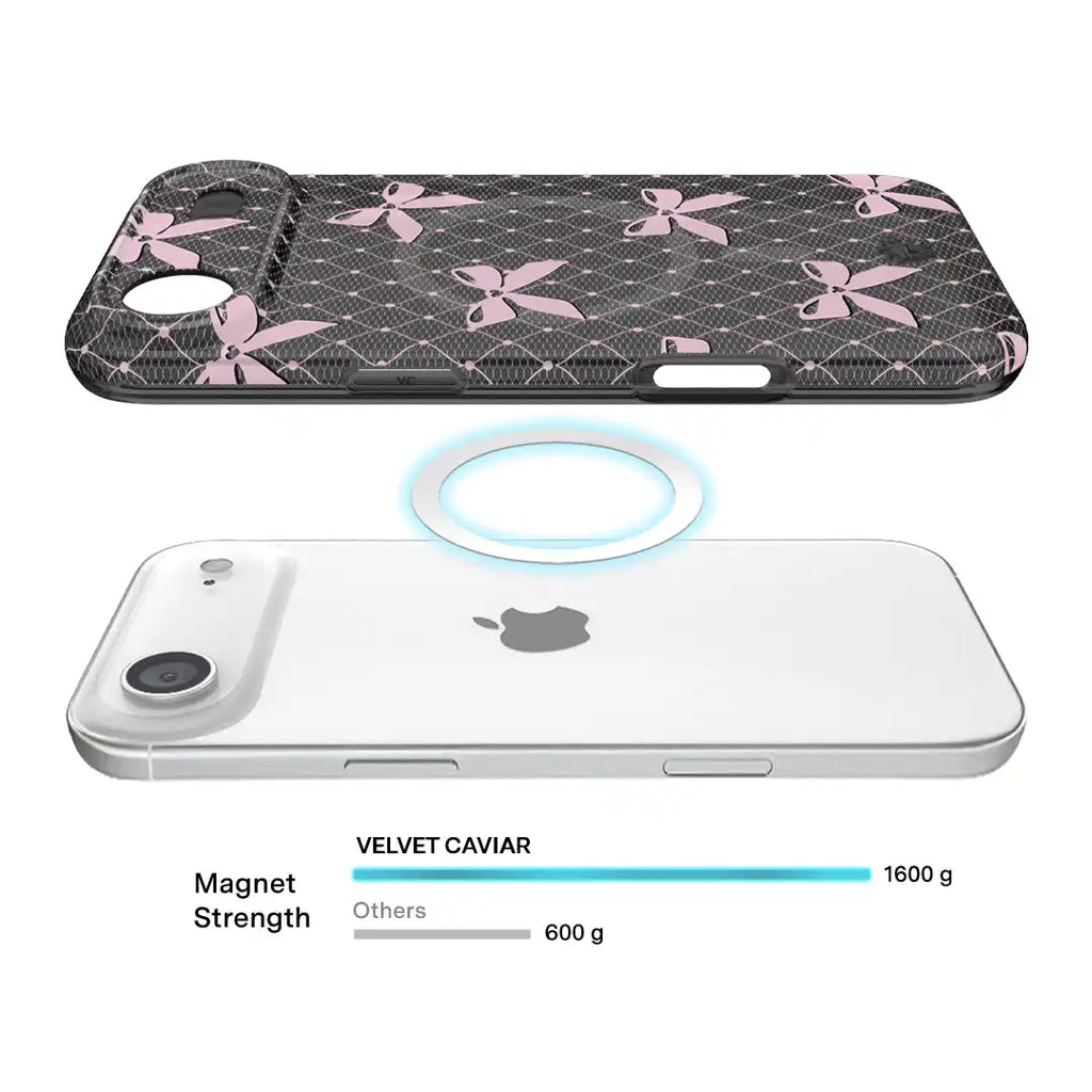 Lacy Pink Bows iPhone Case