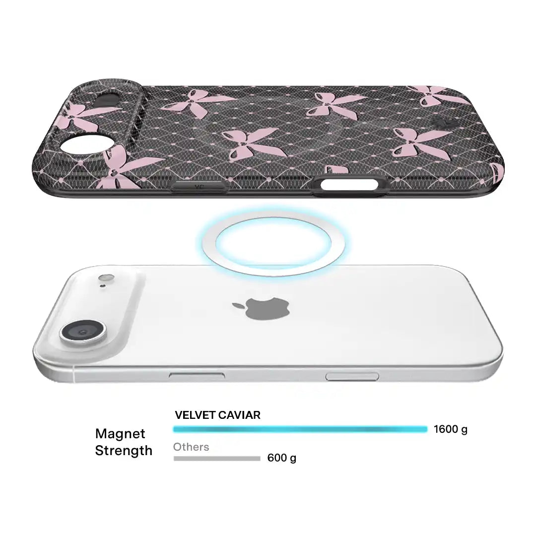 Lacy Pink Bows iPhone Case