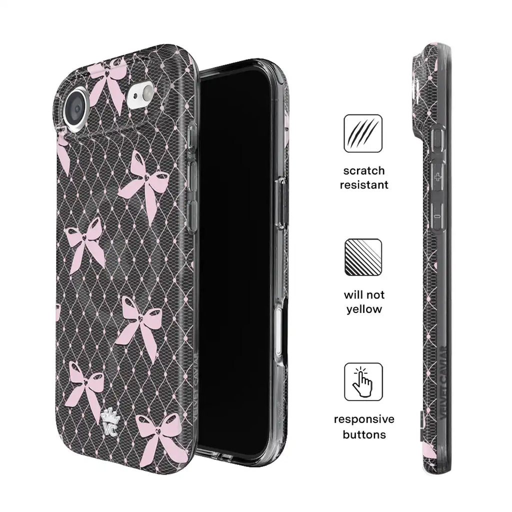 Lacy Pink Bows iPhone Case