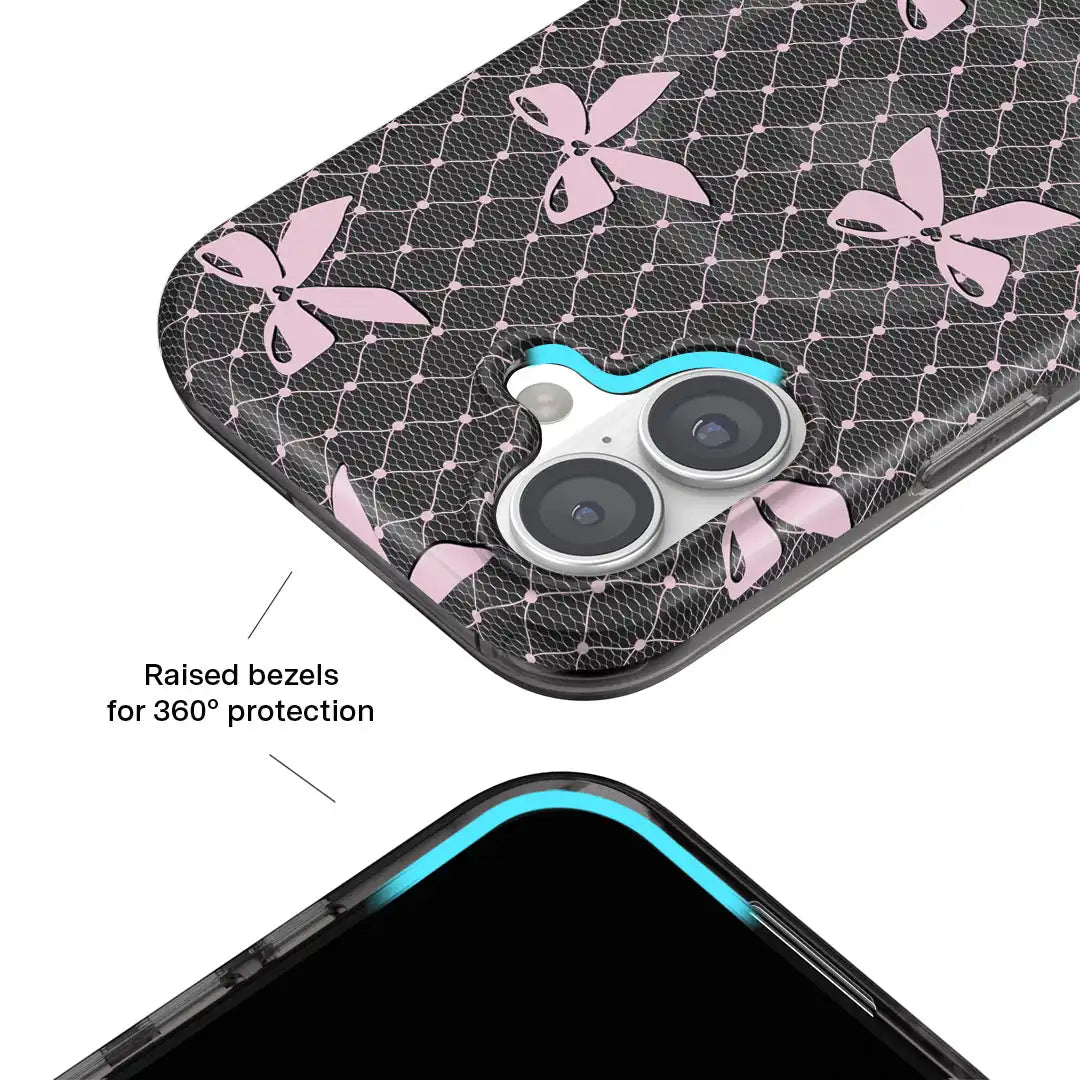 Lacy Pink Bows iPhone Case