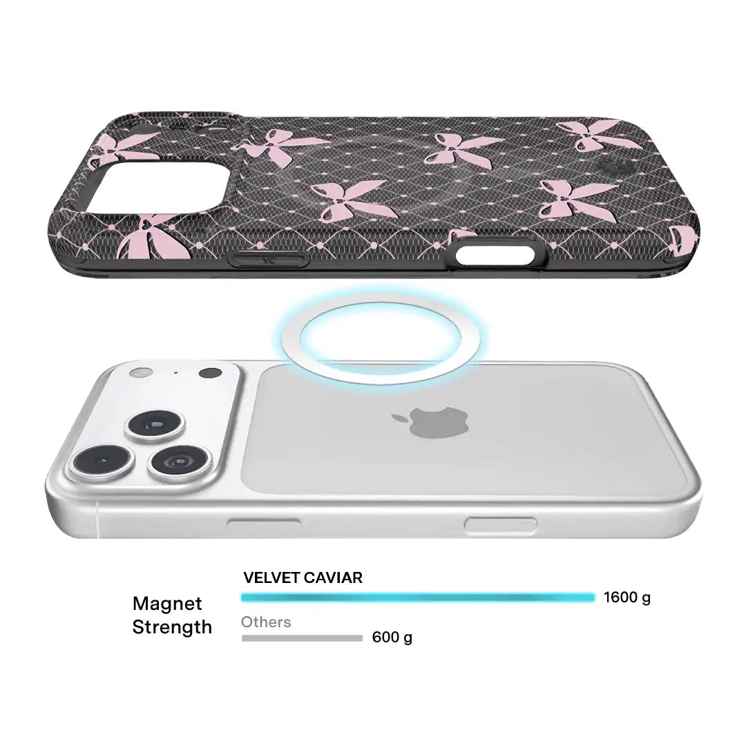 Lacy Pink Bows iPhone Case