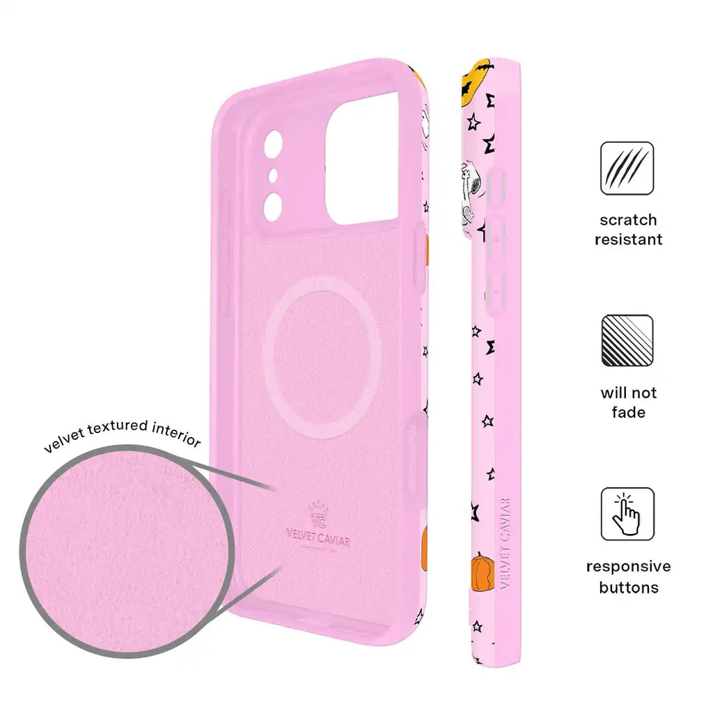 Snoopy Pink Pumpkins iPhone Case