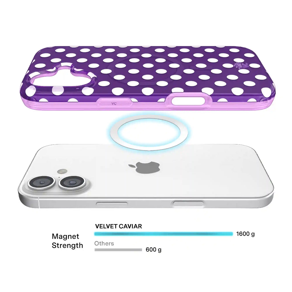 Violet Glow Polka Dot iPhone Case