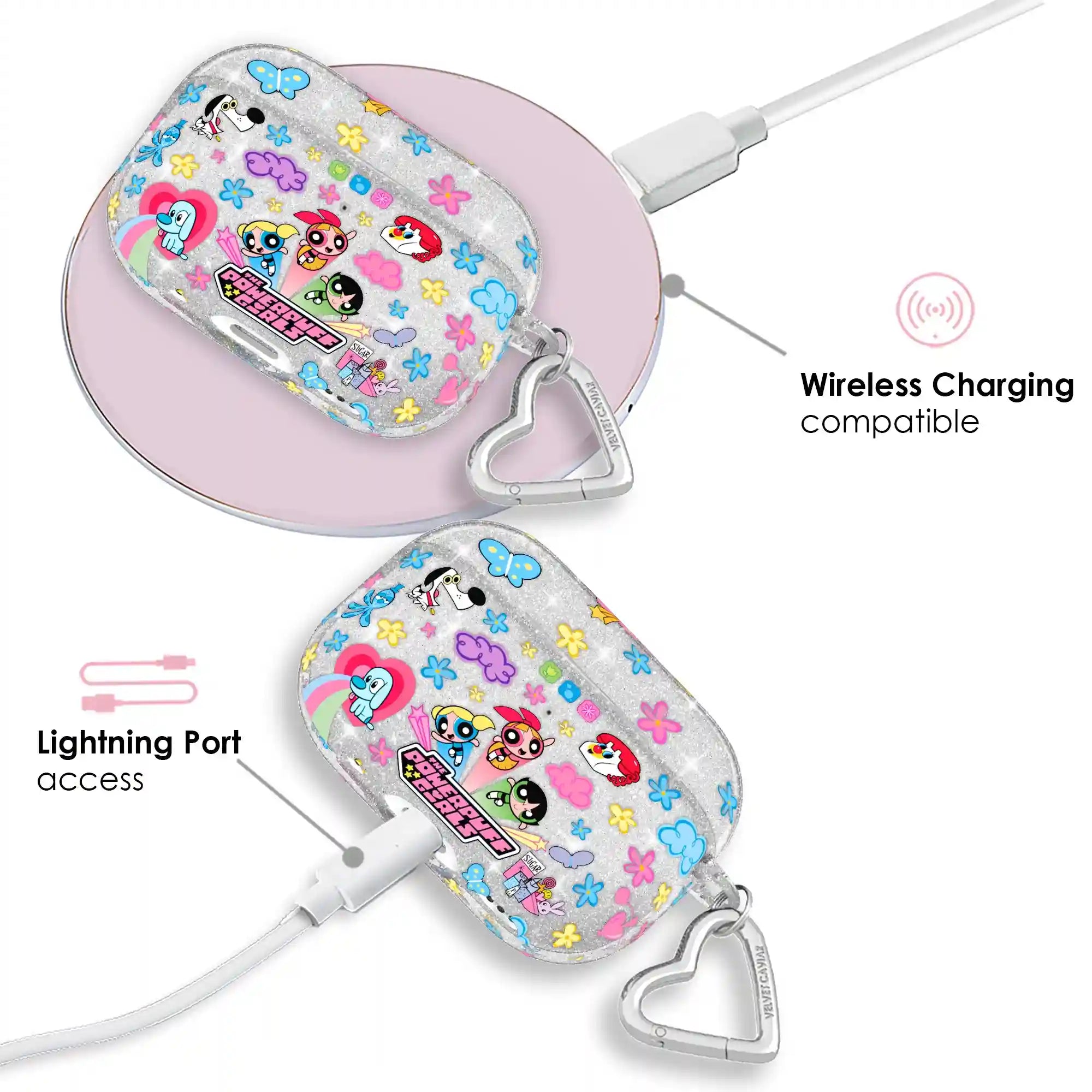 The Powerpuff Girls Girl Power Glitter AirPod Case
