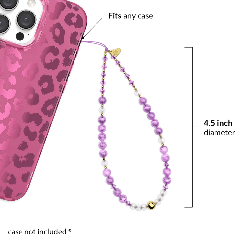 Amethyst Gemstone Phone Charm
