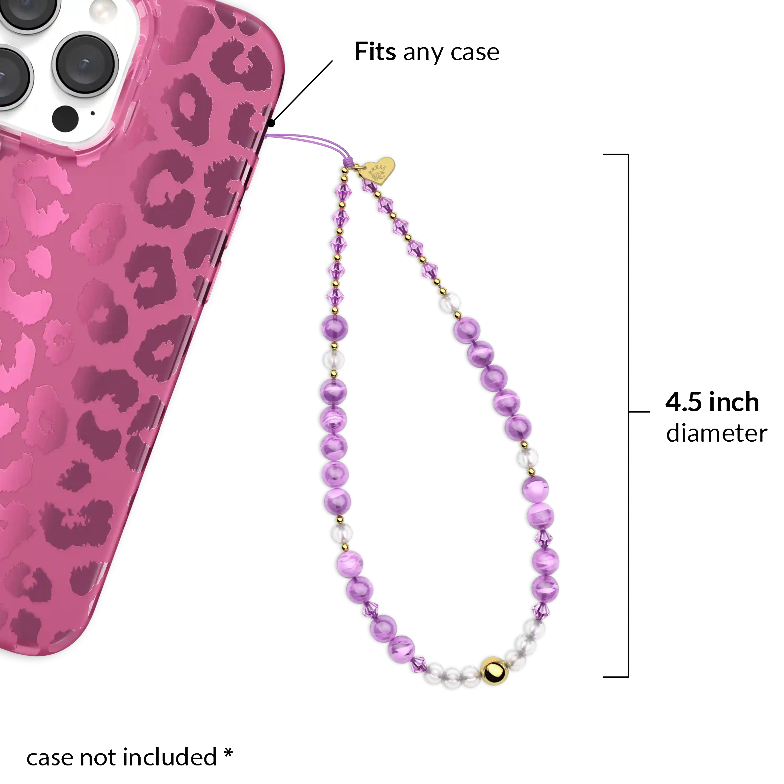 Amethyst Gemstone Phone Charm