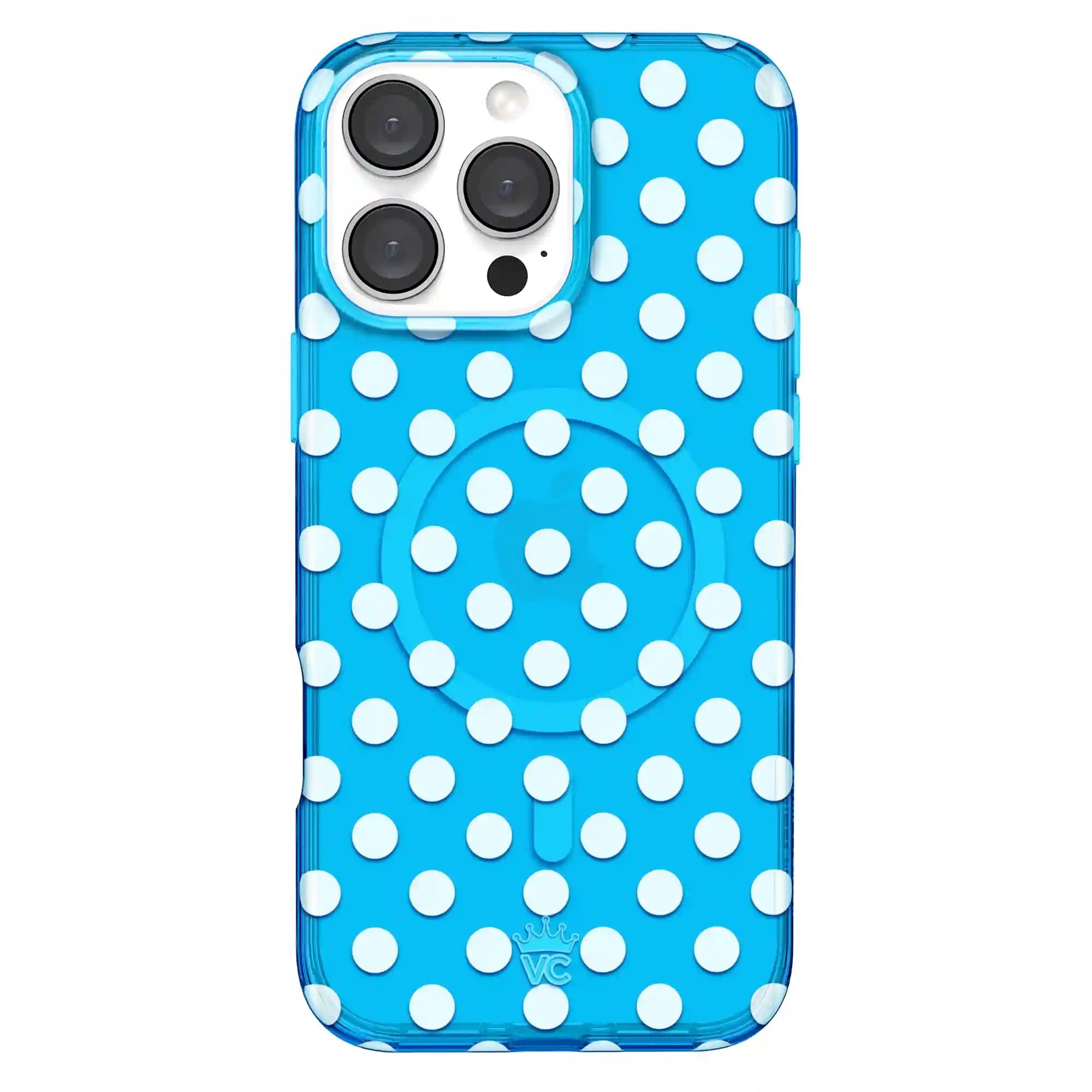 Aquamarine Polka Dot iPhone Case