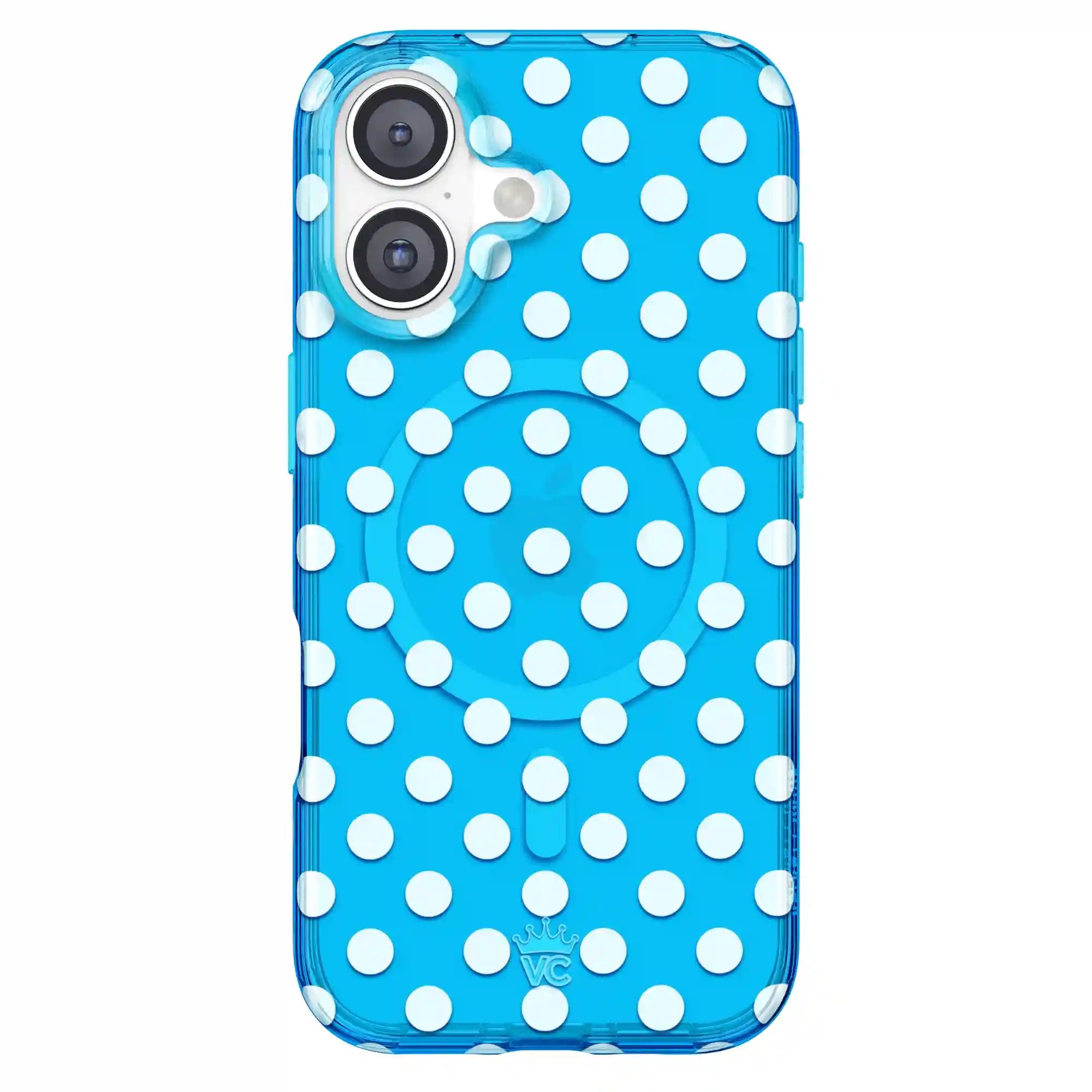 Aquamarine Polka Dot iPhone Case