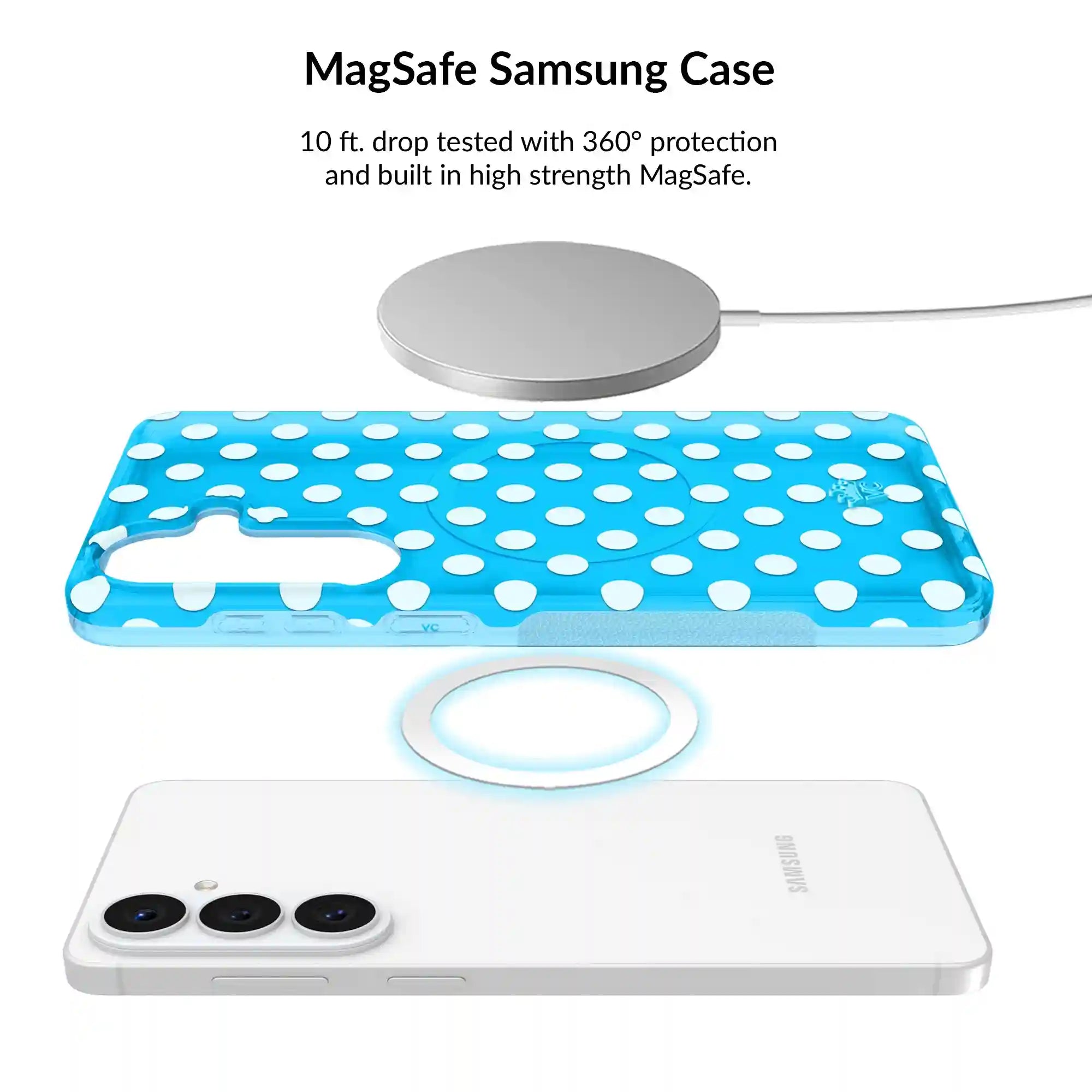 Aquamarine Polka Dot Samsung Bundle Set