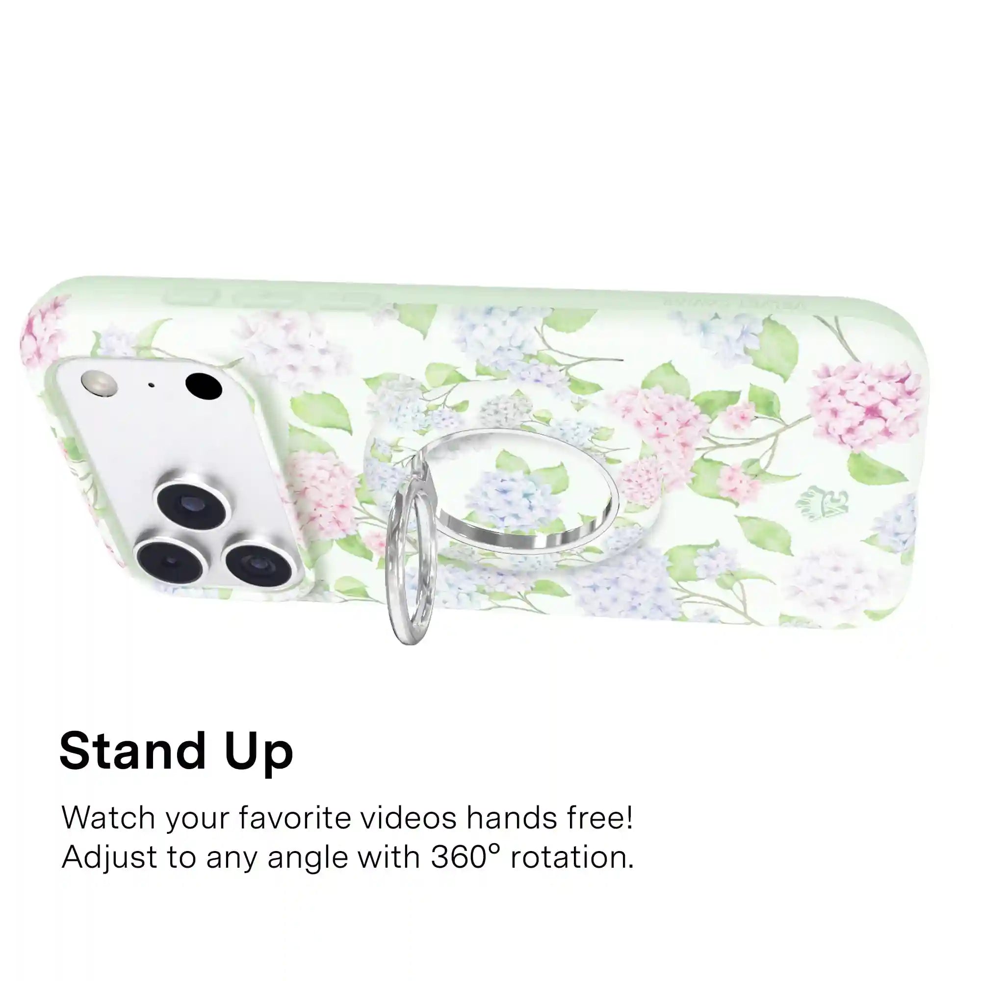 Hydrangea Floral MagSafe Grip Ring