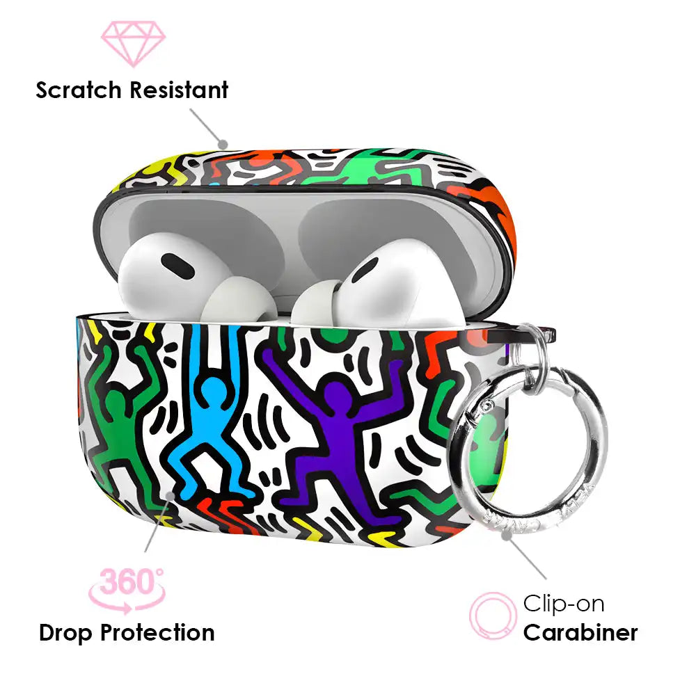 Keith Haring Rainbow Dancers AirPod Case