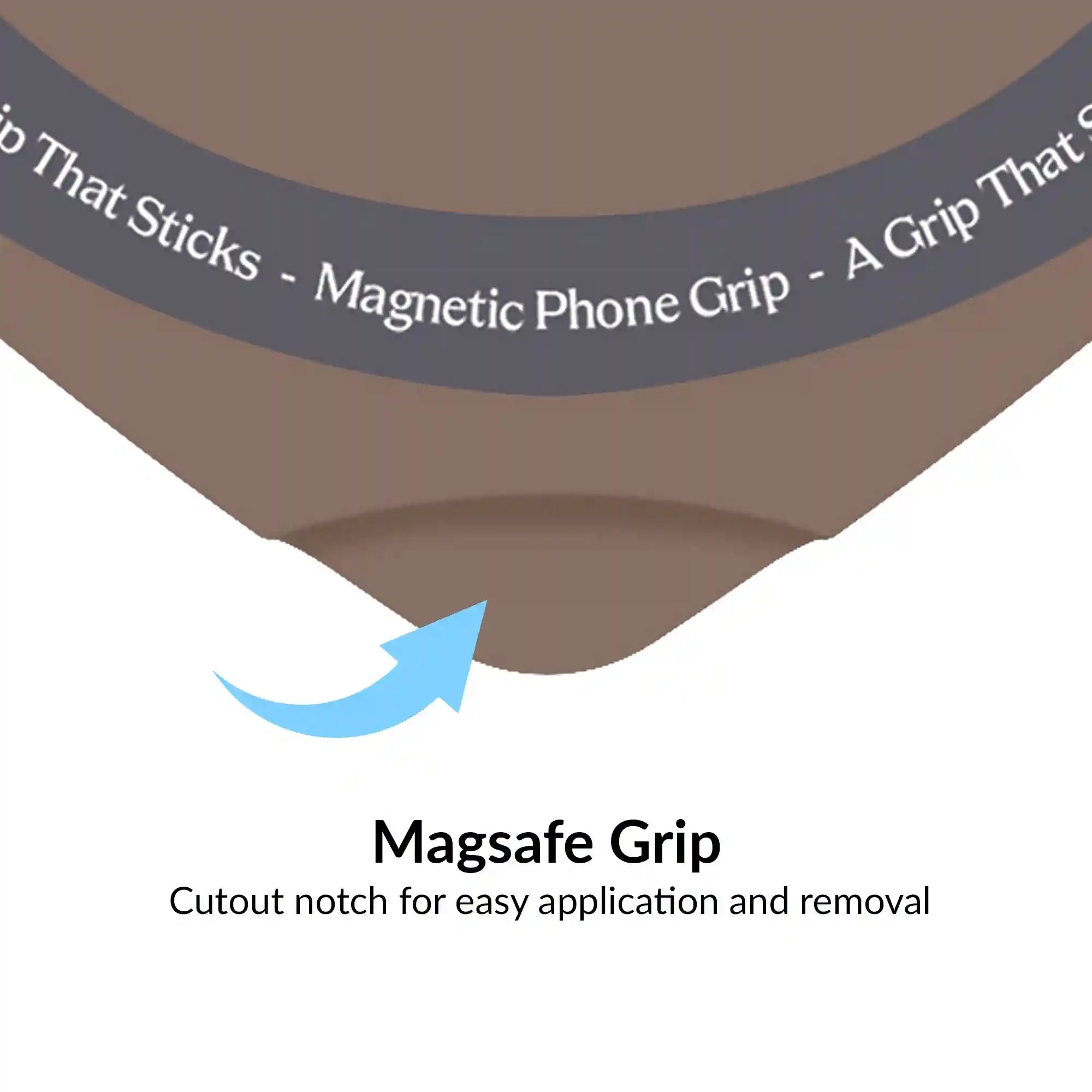Cashmere Taupe Heart MagSafe MightyGrip