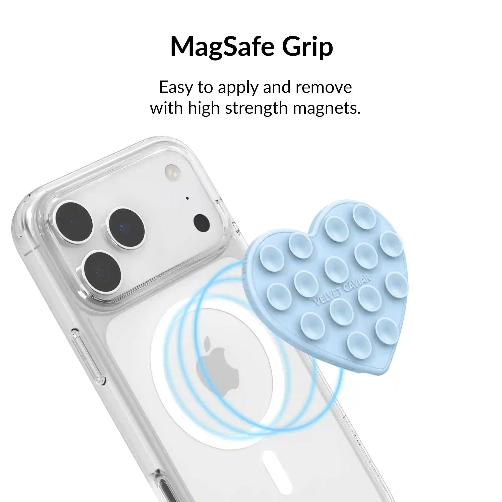 Cotton Candy Blue Heart MagSafe MightyGrip