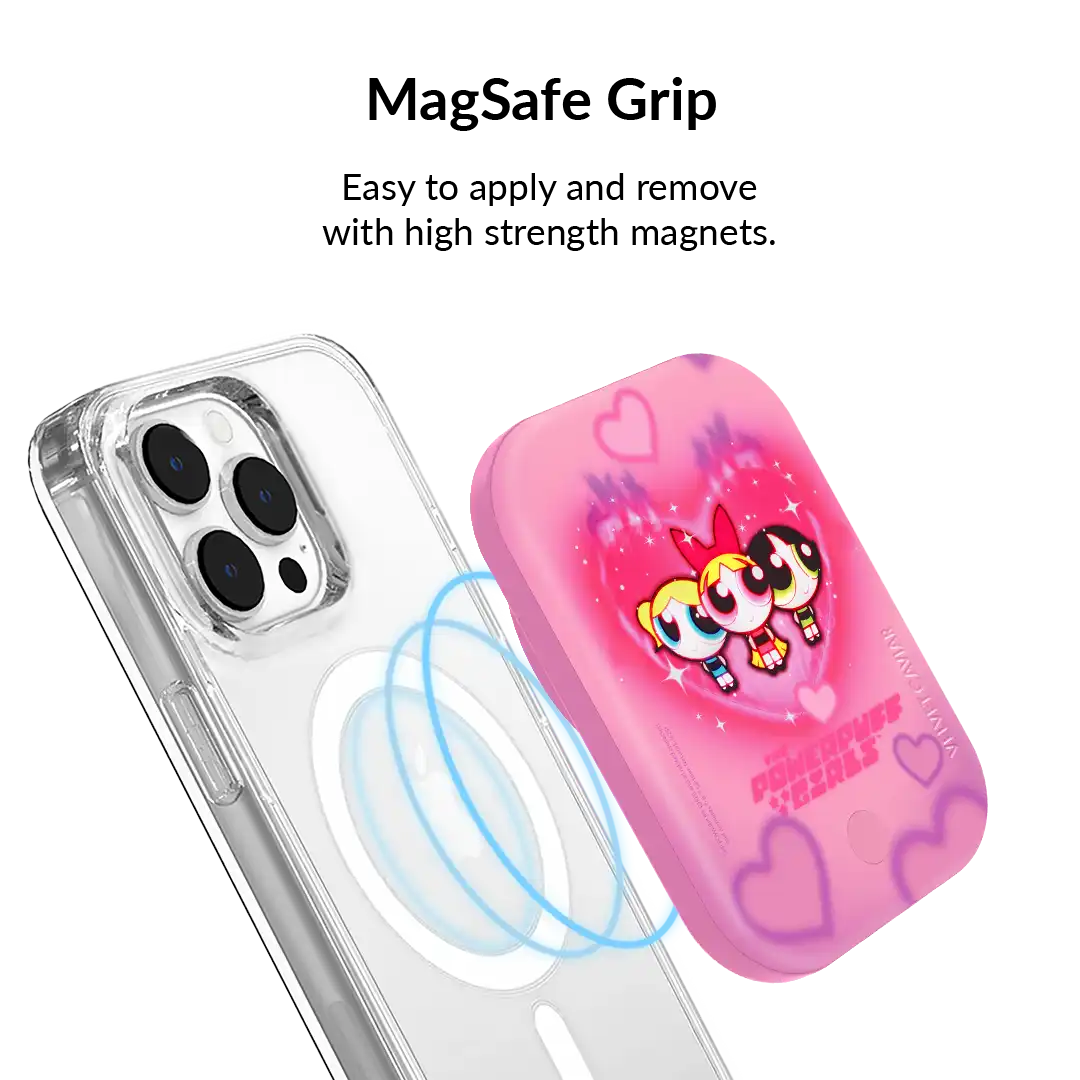 The Powerpuff Girls Airbrush Hearts Portable MagSafe Charger Power Pack