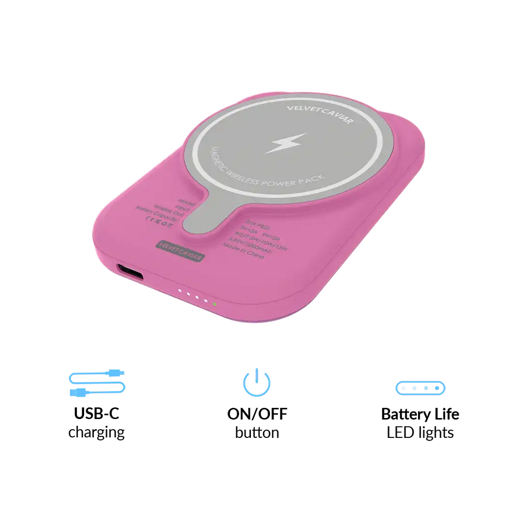 The Powerpuff Girls Airbrush Hearts Portable MagSafe Charger Power Pack