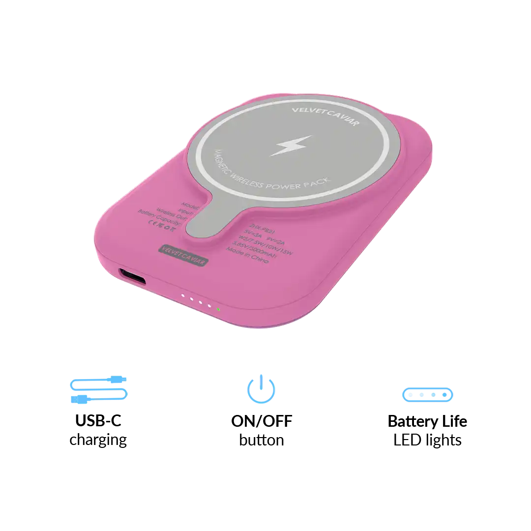 The Powerpuff Girls Airbrush Hearts Portable MagSafe Charger Power Pack