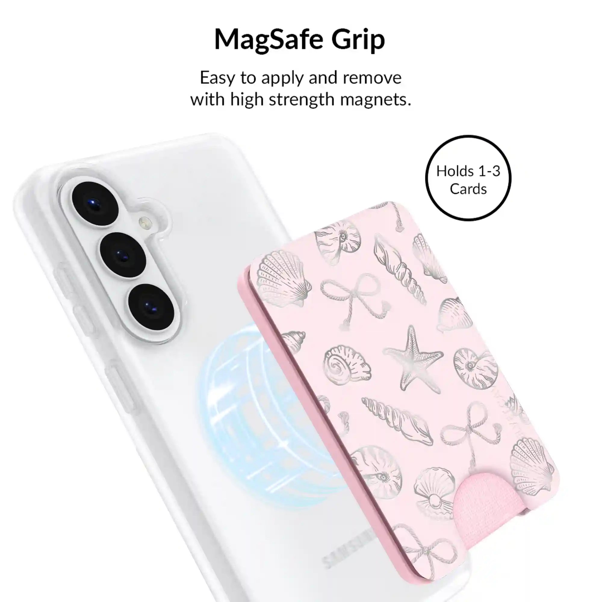 Pink Coastal Seashells Samsung Bundle Set