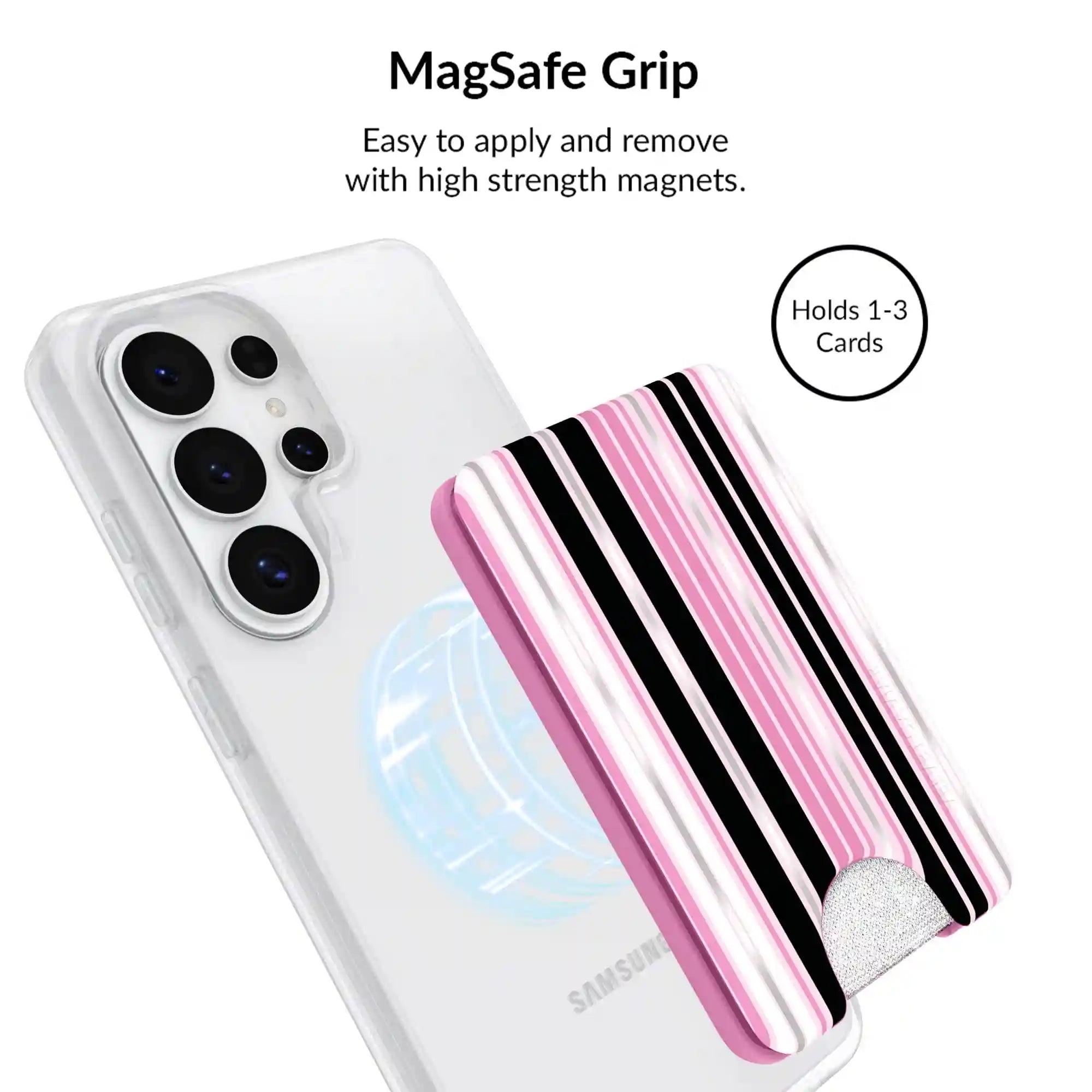 Pretty Punk Stripes Glitter Samsung Bundle Set