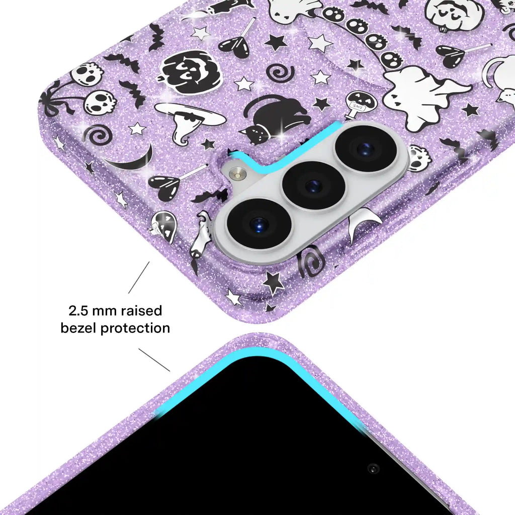 Witchy Lilac Glitter Samsung Case
